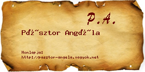 Pásztor Angéla névjegykártya